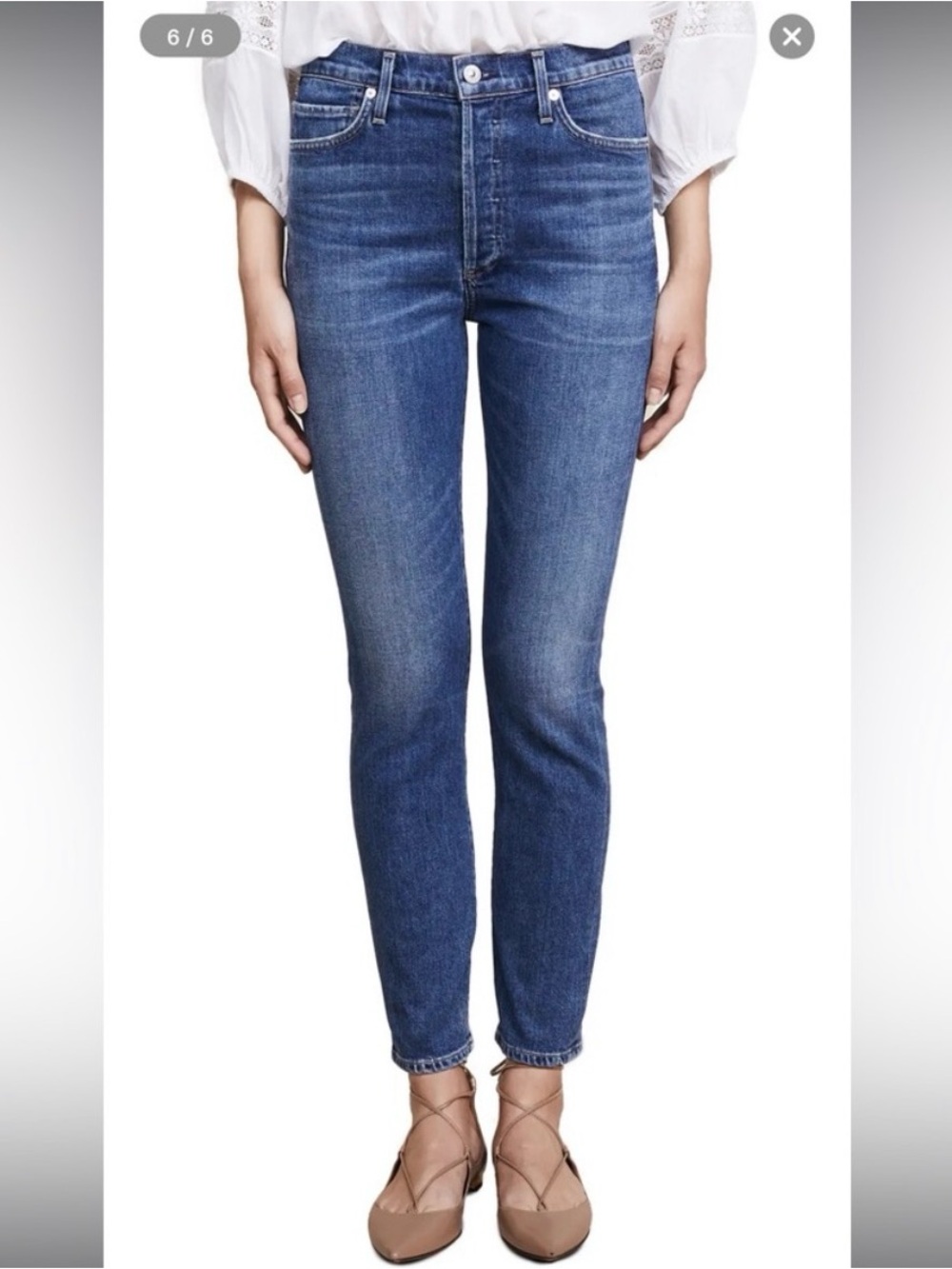 Citizens of Humanity Olivia High-Rise Slim Ankle Jeans, sz 28